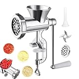 Tritatutto per carne manuale – macinacaffè robusto – macinacaffè con 3 tubi per salsicce, per cucina, casa, ristorante, appartamento, studente, pepe fungo pollo immagine