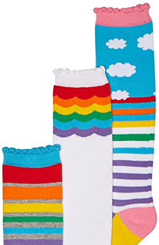 Jefferies Socks Girls' Little Colorful Rainbow Knee High Socks 3 Pair Pack2