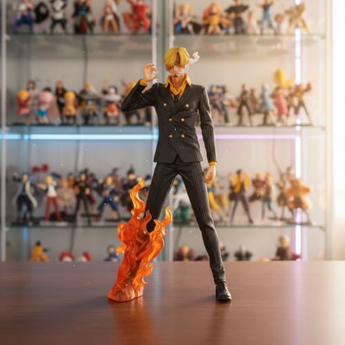 Image of Offo One Piece Sanji Diable Jambe Action Figure | Durable PVC Anime Collectible Figurine for Car Dashboard, Home Decor, Office Desk & Study Table | Premium Gift for Fans & Collectors