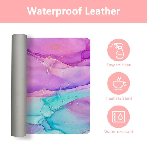 Tapis de bureau antidérapant et imperméable pour souris et clavier - 4