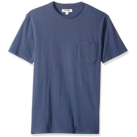 Goodthreads Men's Short-Sleeve Crewneck Soft Cotton Pocket T-Shirt, Navy, L Cover
