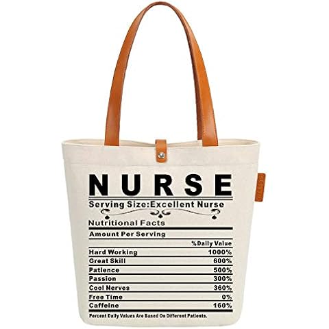 So'each Women's Excellent Nurse Gift Handbag Canvas Tote Shoulder Bag Cover