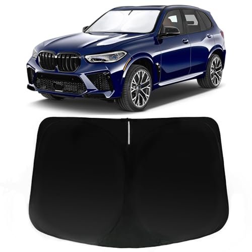 Image of Windshield Sun Shade for BMW X5 2026 2025-2019 | Car Front Window SunShade with 240T Sun Visor Protector Blocks UV Rays Heat Sun Shield Accessories