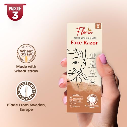 Image of Floren Precision Dermaplaning Tool | 3 Face Razors for Smooth, Hair-Free Skin