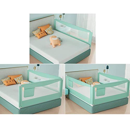Barandilla de cama para niños protector anticaída de seguridad de 120cm verde 8