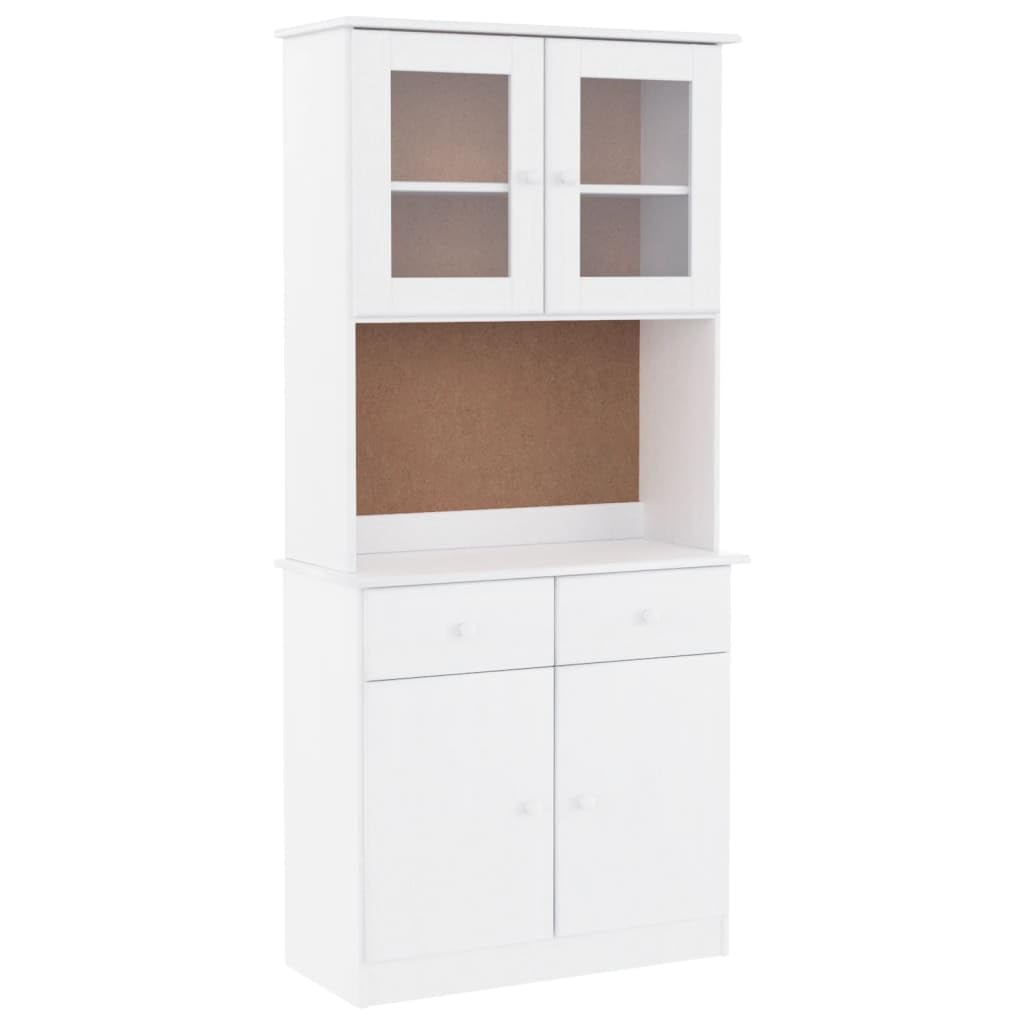 Tablero de madera maciza para salón de madera de pino rústico con cajones y puertas de cristal