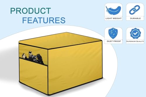 Image of The Furnishing Tree Polyester Waterproof & Dustproof Printer Cover - Compatible with Auto Duplex Laser Brother DCP-L2680DW Printers, Yellow , Dimensions in DxWxH - ( 40x42x26 CM)