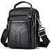 BAIGIO Umh&auml;ngetasche Leder Herren Schultertasche Herrentasche Herrenhandtasche Vintage f&uuml;r Arbeit Reise (Schwarz)