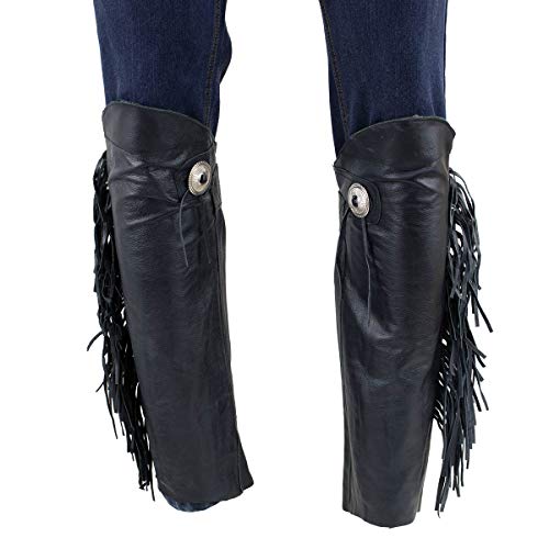 Image of Milwaukee Leather Premium Leather Motorcycle Riding Chaps for Women Bikers