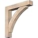 Ekena Millwork BKT0806X42X42THR05SDF Thorton Block Offset Brace, 42"D x 42"H Rustic Wood Bracket, 7 1/2" W Douglas Fir (Smooth)
