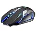 Produktbild LEDMOMO Gaming Mouse Wiederaufladbare Wireless Silent USB Optische Mäuse (Schwarz)