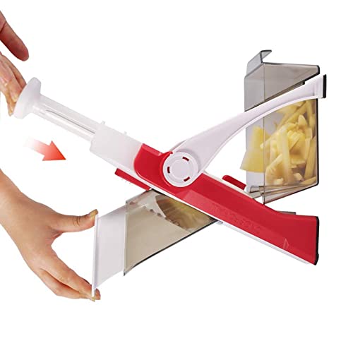 Julienner - Affettatrice per verdure con vasca, Affettaverdure Manuale, ideale come affettatrice per patate, cipolle e cetrioli