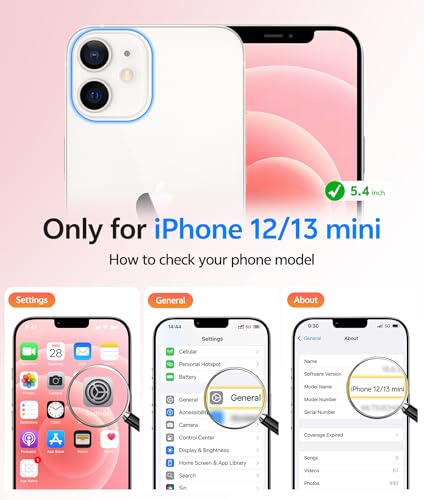 Image of FNTCASE for iPhone 13 Mini Case: for iPhone 12 Mini Case [Compatible with Magsafe] Translucent Matte Magnetic Phone Cover - Military Grade Drop Protection Shockproof Protective Cases - Light Pink