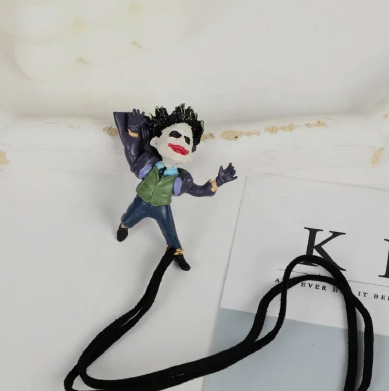 Image of YOURKARTS.COM Comic Villain Hanging Joker Upside-Down Hanging Ornament - Unique Dashboard Toy | Quirky Interior Decoration Idea for Fans, car Accessories