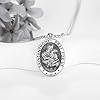 URONE ST Anthony Medal Necklace 925 Sterling Silver Saint Anthony Catholic Pendant Necklace Religious Jewellery Gifts for Women Men #3