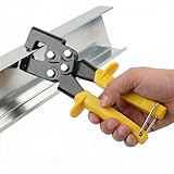 BOTEWO Trockenbau Zange Crimpzange für Stahlbolzen: 215mm Keel Clamp Stahlprofil Presswerkzeug Snap On Verbindung wärmebehandelt für Gipskarton Konstruktion Innenbau Teams und Bauhandwerker
