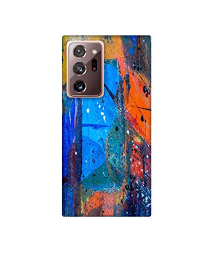 Image of Amazon Brand - Solimo Designer Blue and Orange Brush 3D Printed Hard Back Case Mobile Cover for Samsung Galaxy Note 20 Ultra