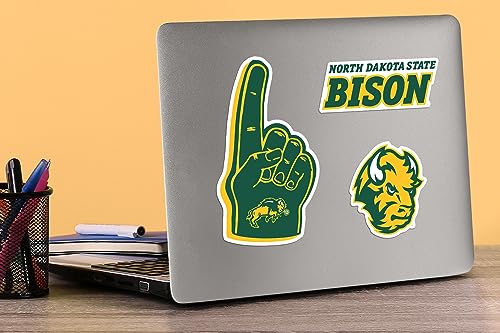 Image of North Dakota State University 9ct Vinyl Large Deluxe Stickers Variety Pack - Laptop, Water Bottle, Scrapbooking, Tablet, Skateboard, Indoor /Outdoor - Set of 9