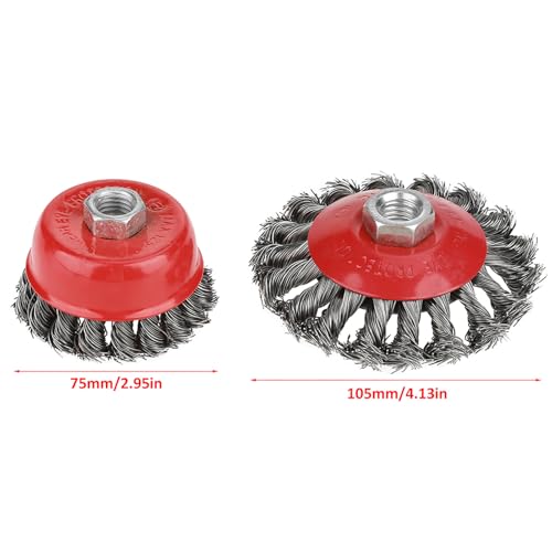 Image of GOTOTOP Wire Brush for Drill 4-Pack, Angle Grinder Steel Paint Removal Tool for Preparation