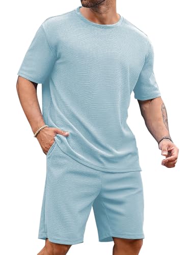 Image of Vogaan Men's T-Shirt and Shorts Set | Top & Shorts Night Suits Set | Night Wear for Men