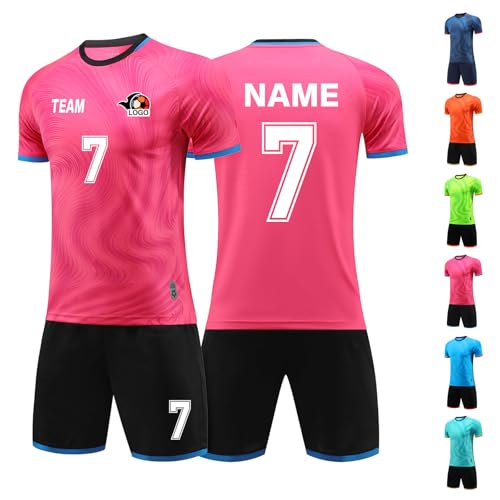 LAIFU Custom Soccer Jersey, Personalized Your Name,Team Name,Number,Logo Soccer Jersey Rose