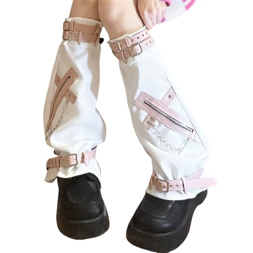 Image of HeiBai Xiong Punk Leg Warmers Women Hippie Gothic Y2k Harajuku Goth