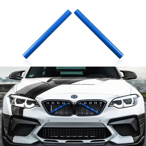 Image of 2PCS Grille Inserts Stripes Trim Compatible with BMW 5 Series F10 F18 5GT X1 F48 X2 F39 Car Accessories (Blue, C)