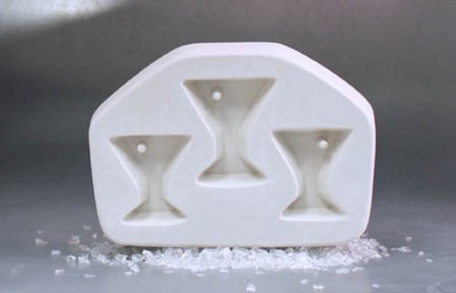 Martini Glasses Trio Jewelry Casting Mold for Glass Fusing