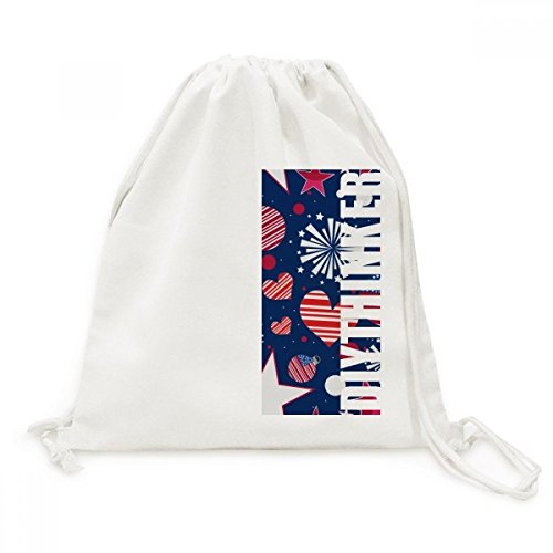 Sac à cordon en toile USA drapeau love festival pour vos sorties décontractées