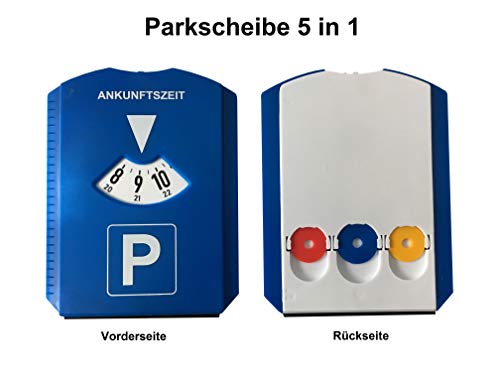 Preisvergleich Produktbild IWH Parkscheibe mit Eisschaber u. 3 Einkaufswagen-Chips