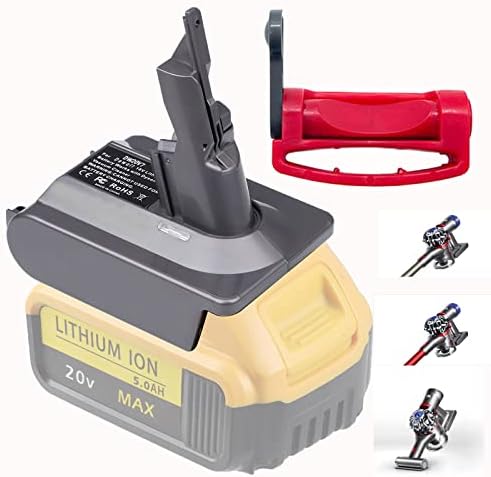 DW20V7 for Dyson V7 Battery Replacement, Adapter with Trigger Lock, Convert for DeWalt 20V Battery to for Dyson V7 Battery, fit for Dyson V7 Absolute Animal Fluffy Motorhead HEPA SV11 Vacuum