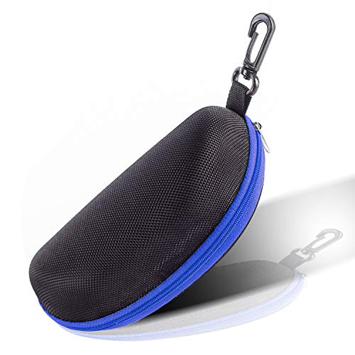 AkoaDa Brillenetui, brillenetui hardcase dames heren draagbare beschermhoes met ritssluiting haak