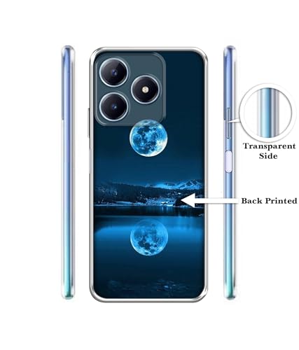 Image of Moon Pattern Print Design Printed Silicon Soft TPU Back Case Cover for Realme C63 4G / Narzo N63 4G