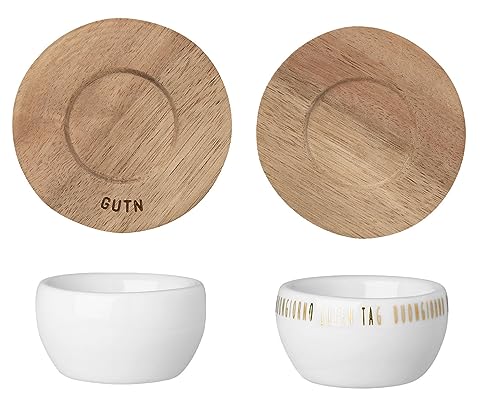 Colour-up Juego de 2 hueveras con plato de porcelana, diseño de ruedas, color: 13753+13754