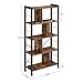 VASAGLE ALINRU Bookcase, 4-Tier Industrial Bookshelf, Floor Standing Storage Rack in Living Room Office Study, Large Storage Space, Simple Assembly, Stable Iron Frame, Rustic Brown ULBC12BX