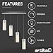 Artika OME59B-HD2 4-Pendant Dimmable Light Fixture, Chrome Plated