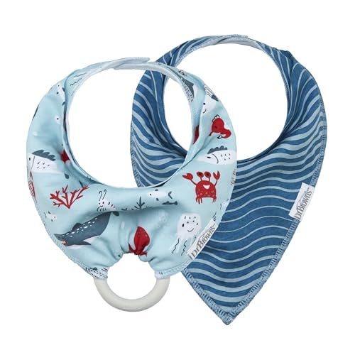 Image of Dr. Brown's Bandana Bibs with Snap-On Removable Teether