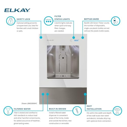 Image of Elkay Liv LBWD00WHC Built-in Filtered Water Dispenser