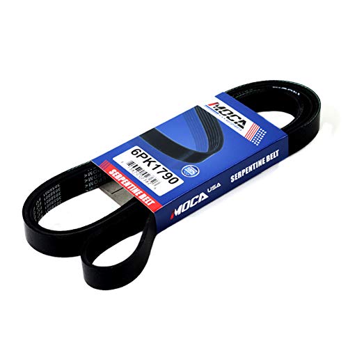 Image of MOCA 6PK1790 EPDM Serpentine Belt Professional V-Ribbed Compatible with 99-04 for Buick Century 3.1L & 87-89 for Chevrolet Beretta 2.8L & 90-91 for Ford Probe 3.0L & 89-92 for Mercury Sable 3.0L