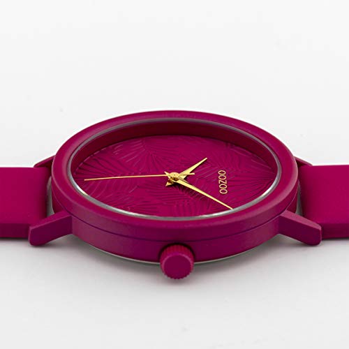 Oozoo Damenuhr mit Lederband 42 MM Colours of Summer Palmen Zifferblatt Unicolor – Bild 3