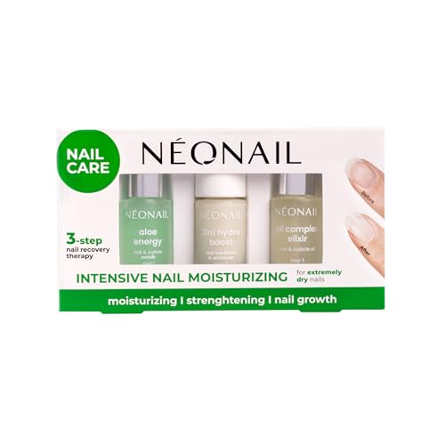 NEONAIL Intensive Nail Moisturizing - Kit de Cuidado de Uñas - Endurecedor Uñas - Aceite Cuticulas Uñas - Fortalecedor de Uñas - Exfoliante para Uñas y Cutículas - Aceite Uñas y Cuticulas
