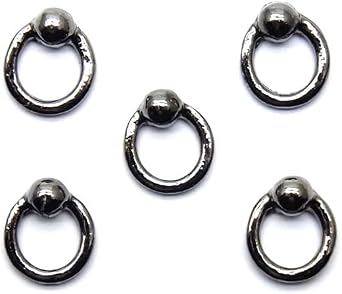Nail Metal Parts 43 Piercing Punk Bear Pack of 5 3. Round Metal Black