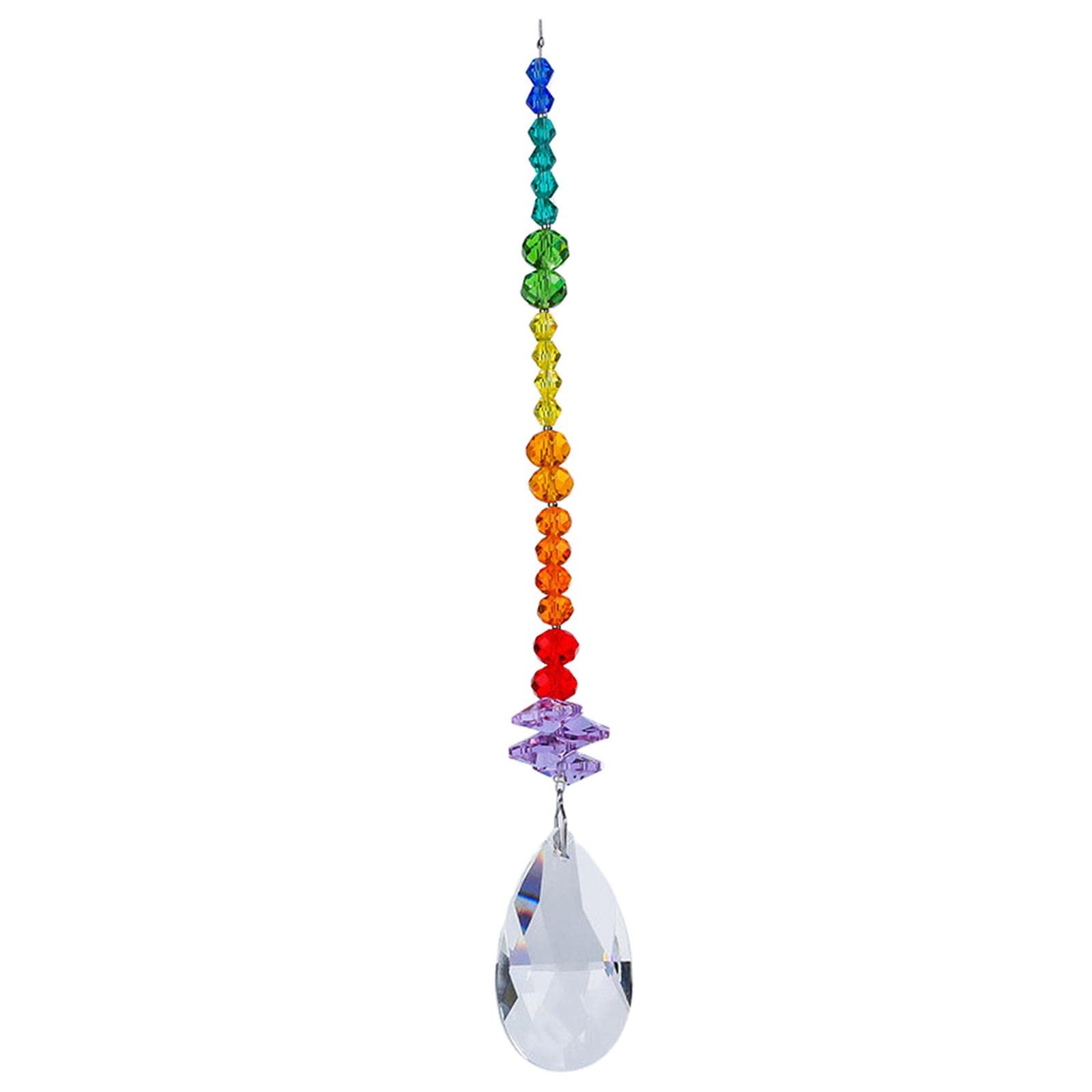 Hanging Crystal Chandelier Window Prism Rainbow Maker Porch C-image-48