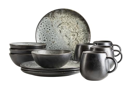 MÄSER Carellia Frühstücksservice 12-teilig – Steinzeug aus...