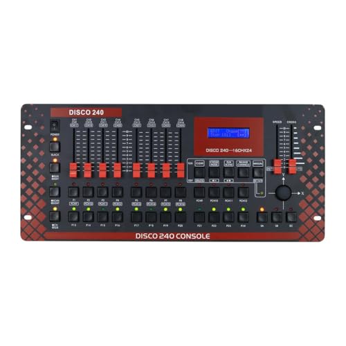 Image of Dabeatz Disco 240 DMX512 Lighting Controller - 192 Channel Stage Light Mixer Console with MIDI & LCD | Professional DJ Light Controller for Disco, Par Lights, Clubs, Parties & Events