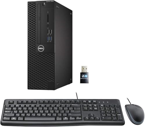 Dell Optiplex 3050 SFF Desktop Computer, Intel Core i5-7500, 8 GB RAM, 256 GB SSD, WiFi, Bluetooth, tastiera QWERTY, Windows 11 Pro (ricondizionato)