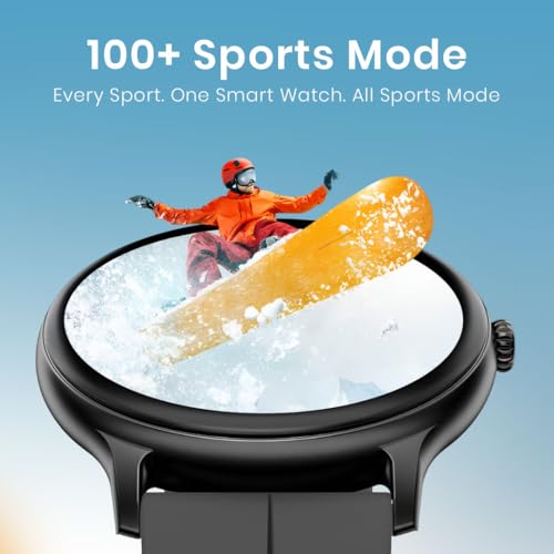 Image of GameSir Glavito Round Dial Smartwatch with 1.49 inch AMOLED Display, 100+ Sports Modes, IP67, Bluetooth Calling, Crown Control, Health Tracking, 100+ Watch Faces, Men & Women (Magnetic Dark Grey)