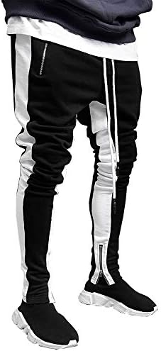 FLYFIREFLY Men’s Gym Sport Pants Hip Hop Slim Fit Track Pants Workout Running Athletic Jogger Bottom