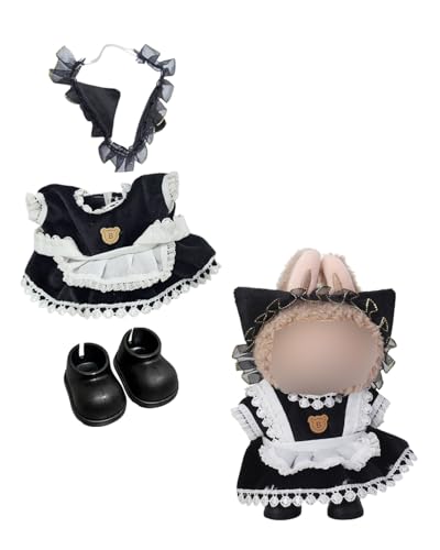 UYRVAPE Puppenkleidung für La-bu-bu 17 cm Plüschpuppe, DIY Outfit und Schuh Set, hochwertige Bekleidung, Geschenk für Kinder & Sammler, Accessoires für La-bu-bu Plüsch(D)