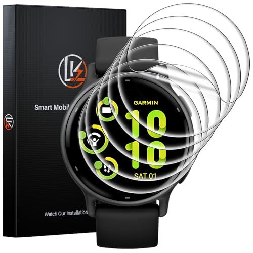 LK 6 Pack Screen Protector for Garmin Vivoactive 6/5 42mm High Definition Bubble Free Clear Flexible TPU Film Easy Installation Anti-Scratch Ultra-Thin Screen Protector